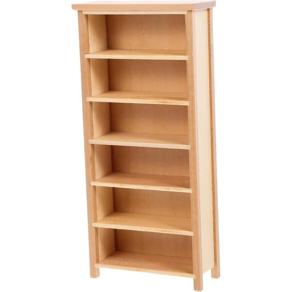 VICASKY 2 Mini-Bücherregale aus Holz für Puppenhaus, realistische Dekoration