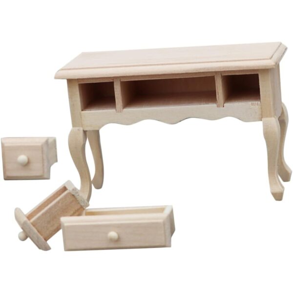 VICASKY Mini-Holztisch für Puppenhaus – realistische und dekorative Miniaturmöbel
