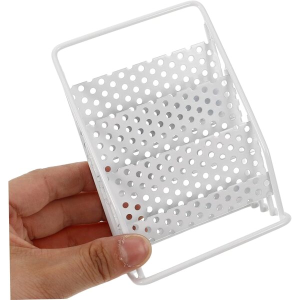 VICASKY Mini-Bücherregal aus weißem Metall für Puppenhäuser im Maßstab 1:12