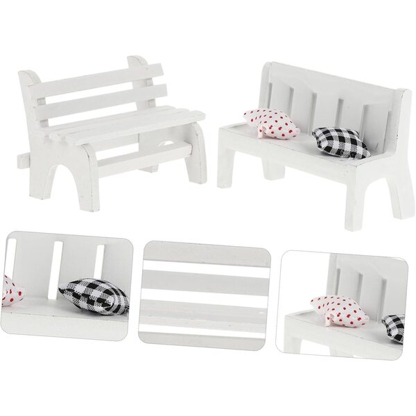 VICASKY Set mit 2 Mini-Holzstühlen für Zuhause, Wohnzimmer, Schlafzimmer, Dekoration