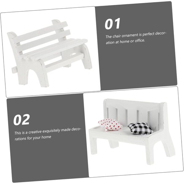 VICASKY Set mit 2 Mini-Holzstühlen für Zuhause, Wohnzimmer, Schlafzimmer, Dekoration