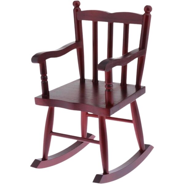 Sedia a Dondolo in Legno Miniatura per Case Bambole 22x16x32 cm Almencla