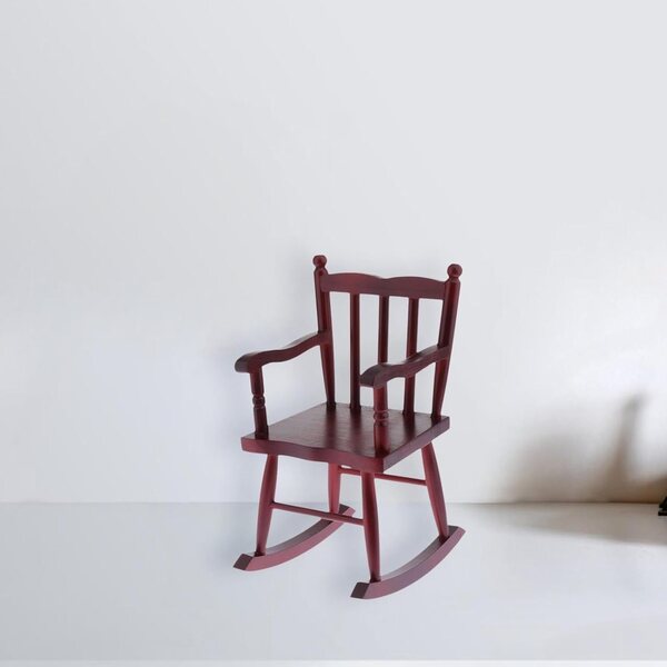 Sedia a Dondolo in Legno Miniatura per Case Bambole 22x16x32 cm Almencla
