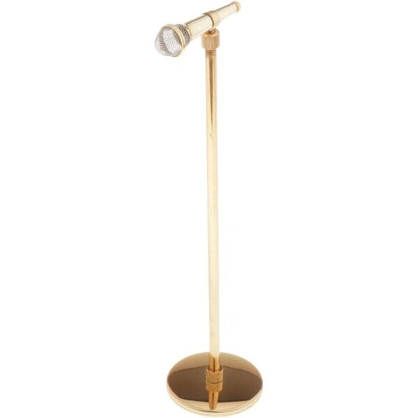 Verstellbares Metallmikrofon für 1:6 Actionfigur, hohe Qualität und elegantes Design