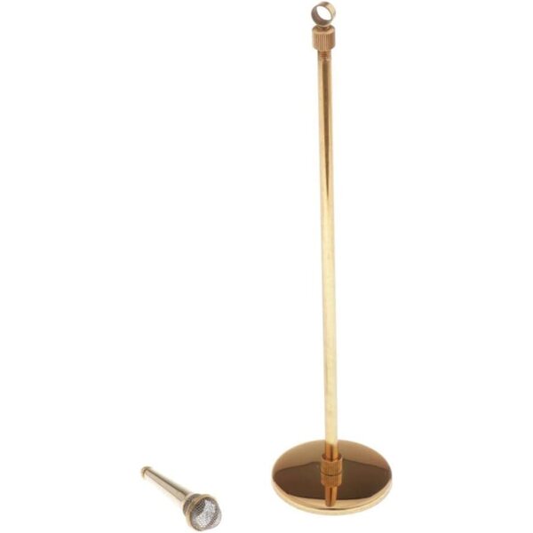 Verstellbares Metallmikrofon für 1:6 Actionfigur, hohe Qualität und elegantes Design
