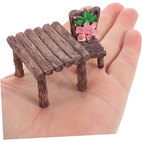VICASKY Set Miniature Sedie e Tavoli in Resina per Casa delle Bambole e Giardino