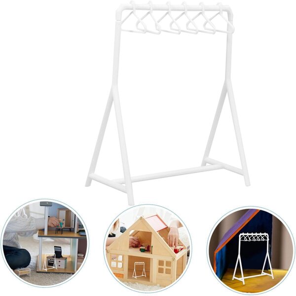 VICASKY Appendini Miniatura per Casa delle Bambole con Ganci - Bianco, Plastica