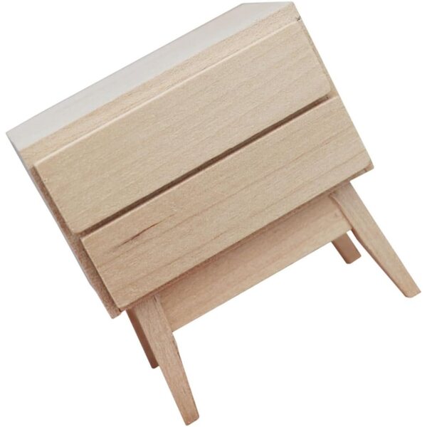 VICASKY Mini-Kleiderschrank aus Holz für Puppenhaus – handgefertigte dekorative Möbel