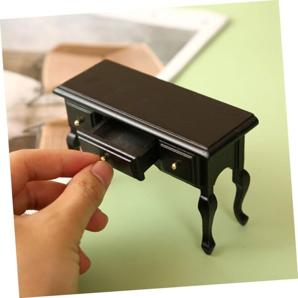 VICASKY Scrivania in Miniatura in Legno per Case delle Bambole e Decorazioni 10,5x7x4 cm