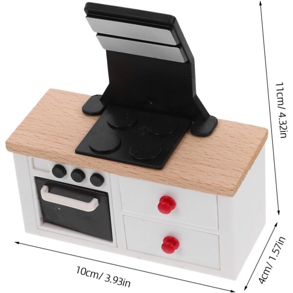 VICASKY Miniatura Casa delle Bambole Set Cucina Mini Mobili e Accessori Interni Esterni