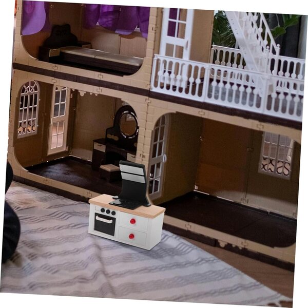 VICASKY Miniatura Casa delle Bambole Set Cucina Mini Mobili e Accessori Interni Esterni