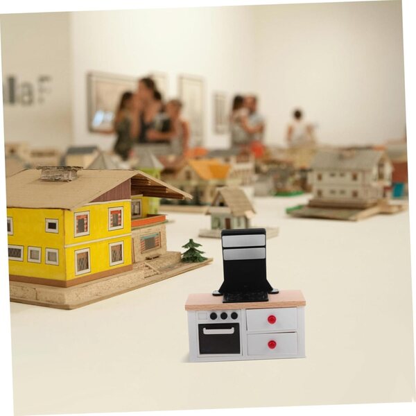 VICASKY Miniatura Casa delle Bambole Set Cucina Mini Mobili e Accessori Interni Esterni