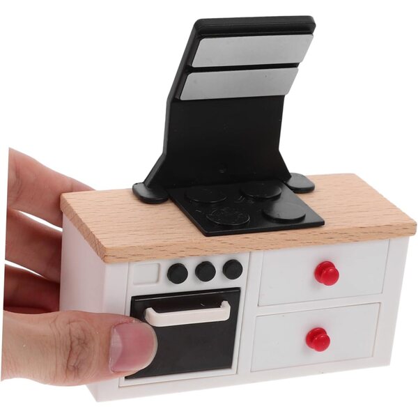VICASKY Miniatura Casa delle Bambole Set Cucina Mini Mobili e Accessori Interni Esterni