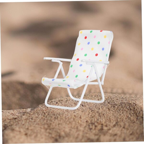 Sedia Da Spiaggia Miniatura Pieghevole VICASKY per Casa delle Bambole 6x5,5x4,7 cm