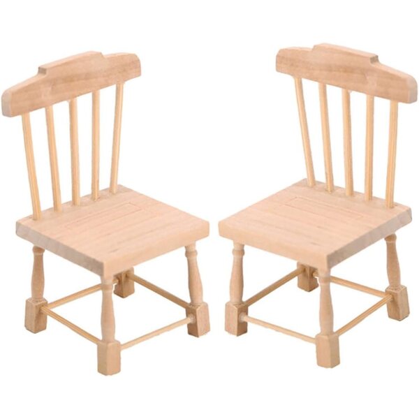 Mini Sedie in Legno Realistiche VICASKY Scala 1:12 per Casa delle Bambole