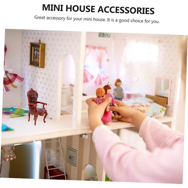 VICASKY Miniaturstuhl für Puppenhaus, DIY-Zubehör aus PVC 7,5 cm