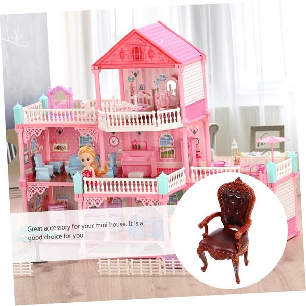 VICASKY Miniaturstuhl für Puppenhaus, DIY-Zubehör aus PVC 7,5 cm