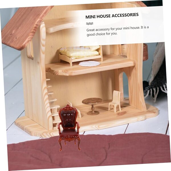 VICASKY Miniaturstuhl für Puppenhaus, DIY-Zubehör aus PVC 7,5 cm