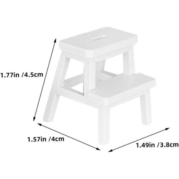 VICASKY Mini-Vintage-Holzhocker für Puppenhaus – Set bestehend aus 2 Stück