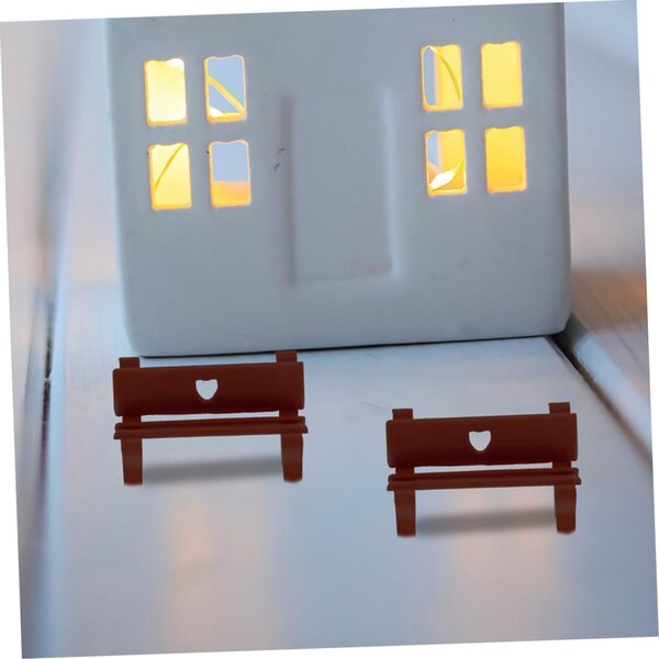 VICASKY Mini-Bank-Set 5-teilig aus Kunststoff für Puppenhaus und Landschaft
