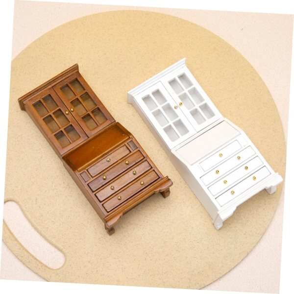 VICASKY Miniatur-Holzschrank für Puppenhaus-Retro-Dekoration