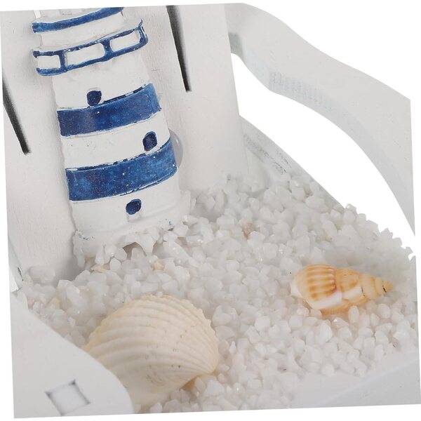 Mini Sedia da Spiaggia in Legno Elegante Decorazione da Tavolo in Stile Marinaro