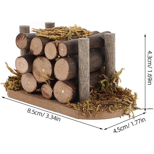Miniatur-Brennholz für Puppenhaus aus Holz, realistische Details 1:12