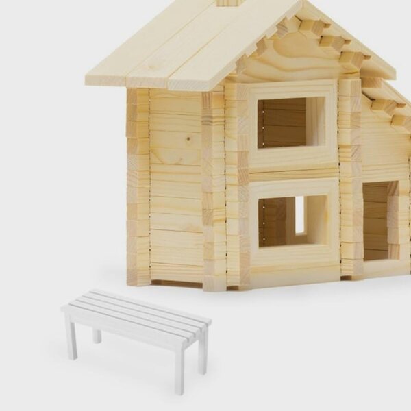 ibasenice 2 panche in legno bianco miniatura 9x3,7x3,6 cm per casa delle bambole e giardino fatato