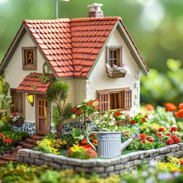 Annaffiatoio in Miniatura in Lega per Giardino Fatato e Decorazioni Casa 45x20mm