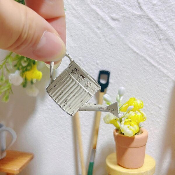 Annaffiatoio in Miniatura in Lega Raypontia per Decorazioni Giardino e Scene Retro