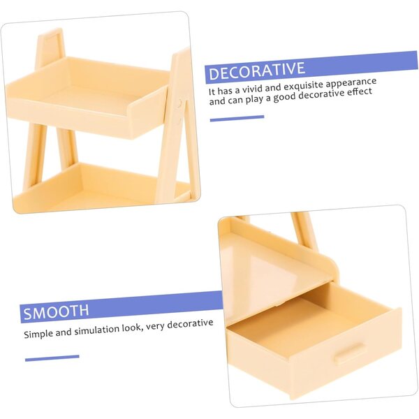 VICASKY Mini Scaffale Beige per Casa delle Bambole e Decorazioni in ABS
