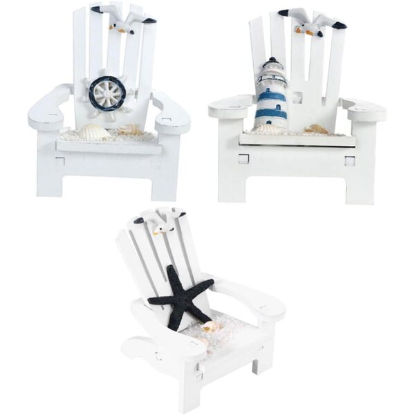ABOOFAN Set 3 Mini Sedie da Spiaggia in Legno per Decorazioni Casa delle Bambole