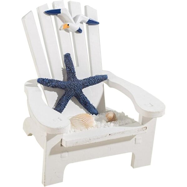 ABOOFAN Set 2 Mini Sedie da Spiaggia in Legno per Decorazione Casa e Fotografia