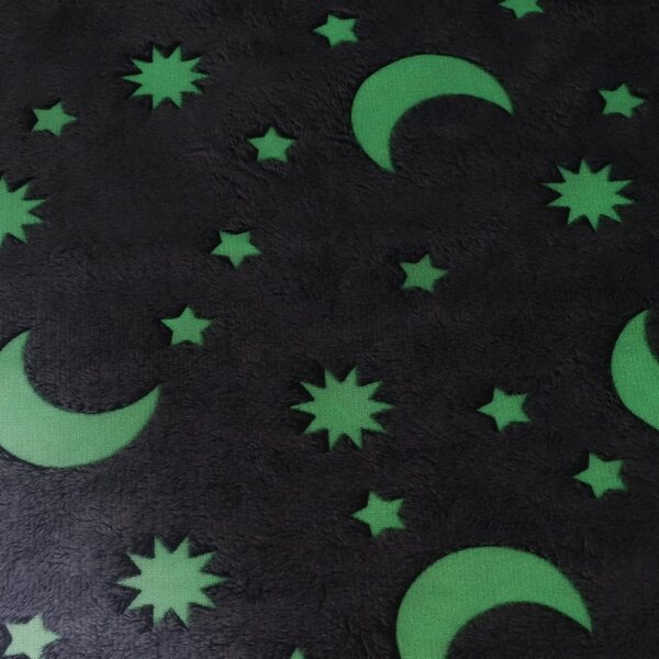 Coperta luminosa in poliestere 1,52x1 m da bambino, morbida e calda grigio blu