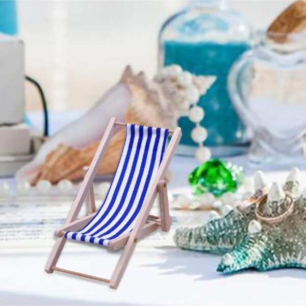 Miniatur-Klappstuhl aus Stoff zur Dekoration und Sammlung