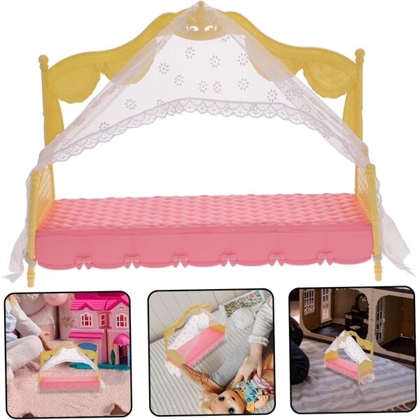 VICASKY Letto a castello miniatura per casa delle bambole design realistico e resistente