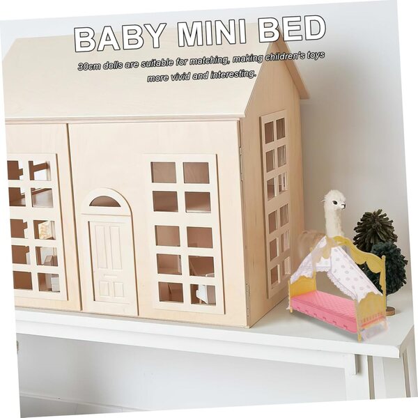VICASKY Letto a castello miniatura per casa delle bambole design realistico e resistente