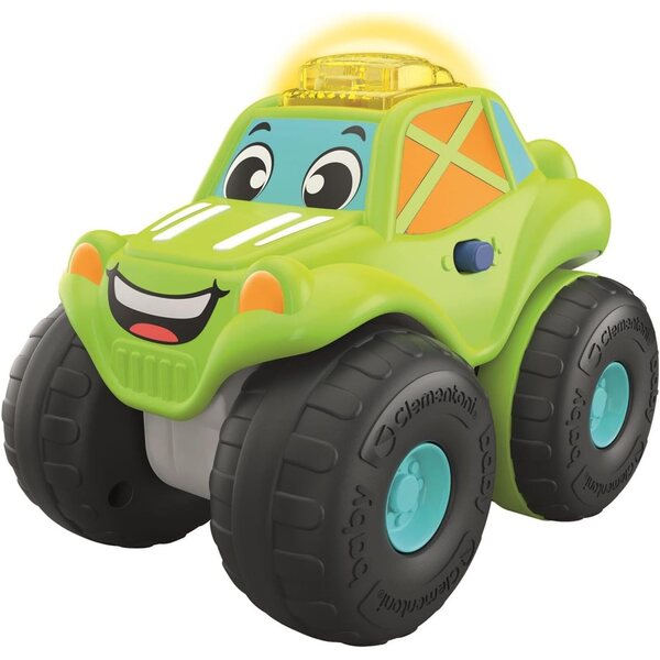 Clementoni Interaktiver Buggy mit Lichtern und Geräuschen – lustiges Schiebespiel für Kinder