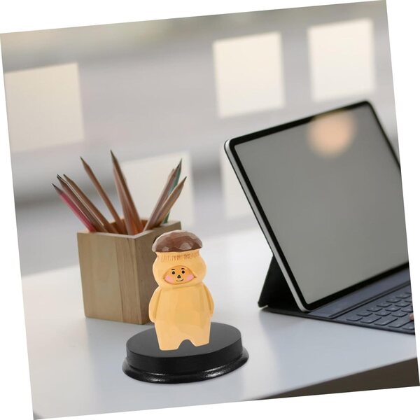 PRETYZOOM Set 3 Basi Rotonde in Legno per Mini Bambole e Action Figure 11x10 cm