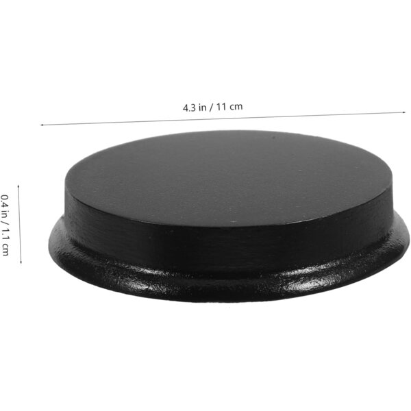 PRETYZOOM Set 3 Basi Rotonde in Legno per Mini Bambole e Action Figure 11x10 cm