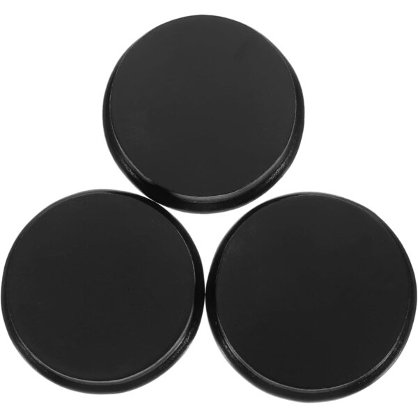 3pz Basi Circolari Nere in Legno per Miniature, Bambole e Action Figure | Supporti Eleganti