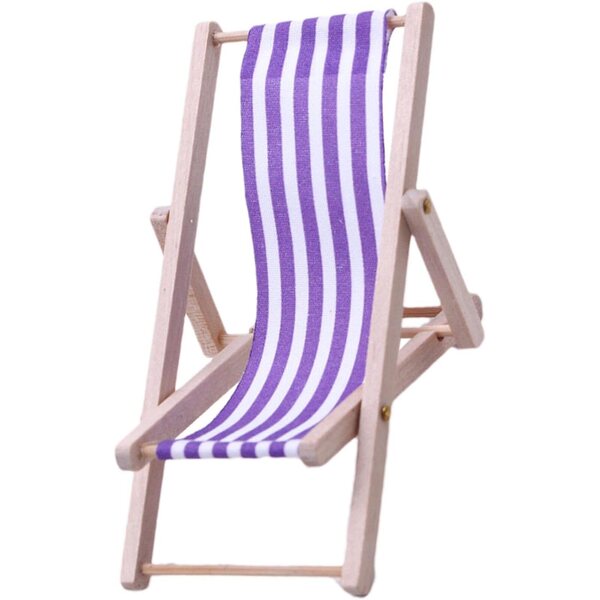 Sedia da Spiaggia Pieghevole in Miniatura per Decorazioni Casa e Giardino