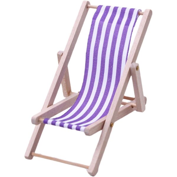 Sedia da Spiaggia Pieghevole in Miniatura per Decorazioni Casa e Giardino