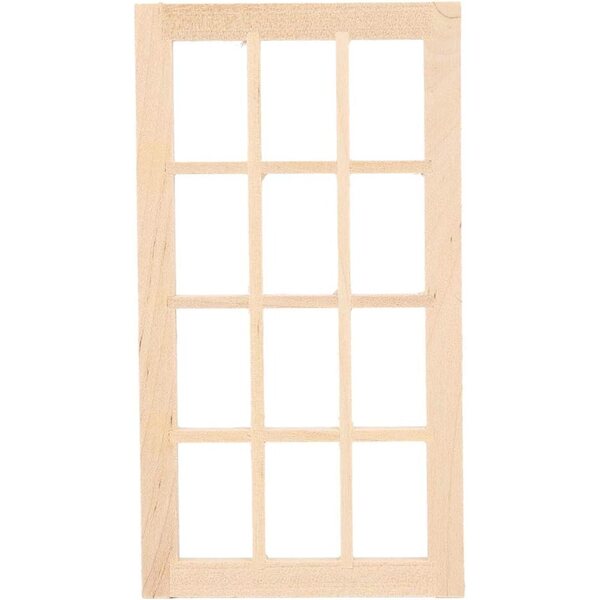 Puppenhaus-Miniaturen 1:12 Fensterläden aus Holz, 12 Fenster, DIY-Zubehör
