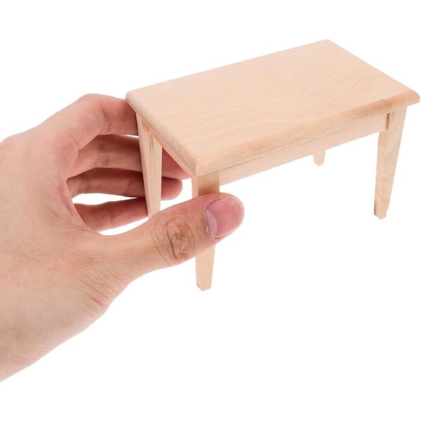 VICASKY Holztisch-Miniatur für Puppenhaus 1:12, dekorativ und kreativ