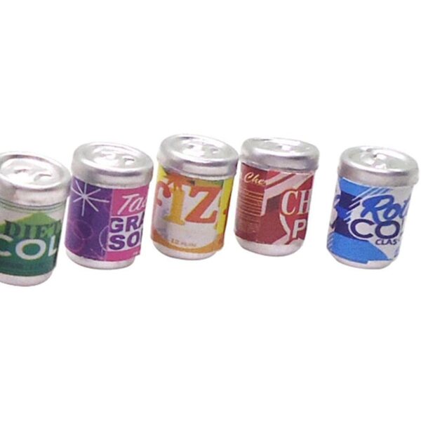 Set 6 Bottiglie Miniature per Casa delle Bambole 1/12 Decorazione Bibite e Succhi