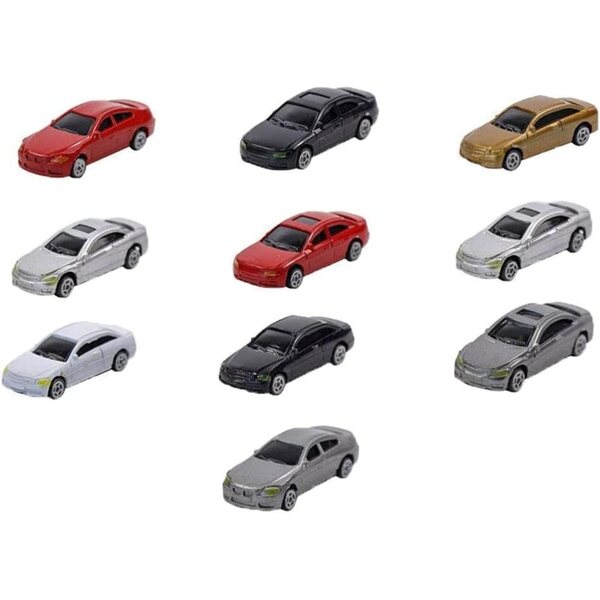 Set 10 Modelli Auto Scala 1:75 EHJRE per Modellismo TT - Colori Assortiti
