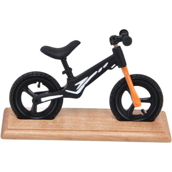 Mini-Fahrrad aus Metall und Holz 1:12 für Puppenhaus – dekoratives Accessoire
