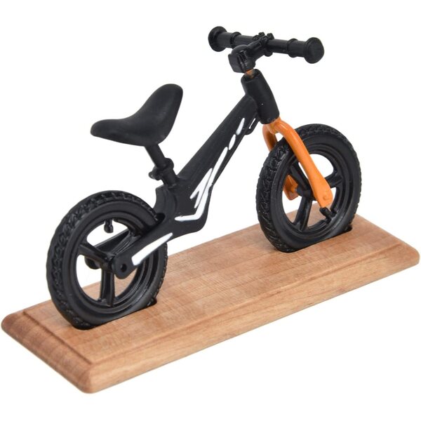 Mini-Fahrrad aus Metall und Holz 1:12 für Puppenhaus – dekoratives Accessoire