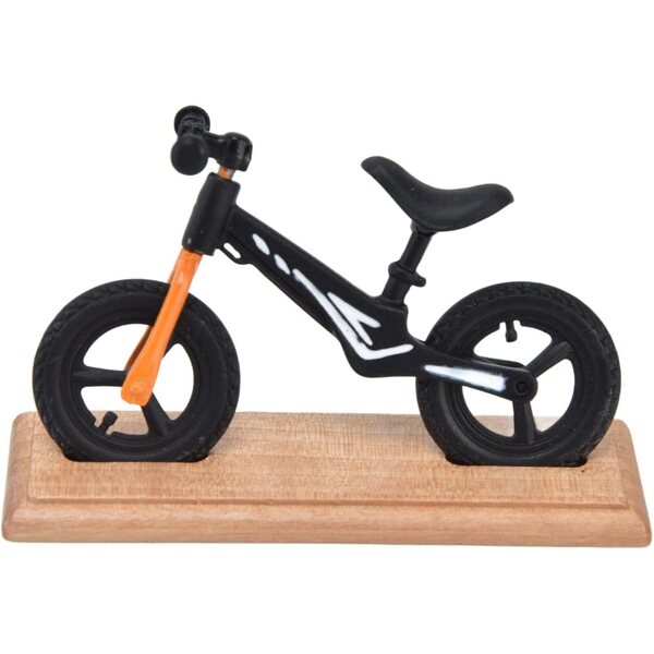 Mini-Fahrrad aus Metall und Holz 1:12 für Puppenhaus – dekoratives Accessoire